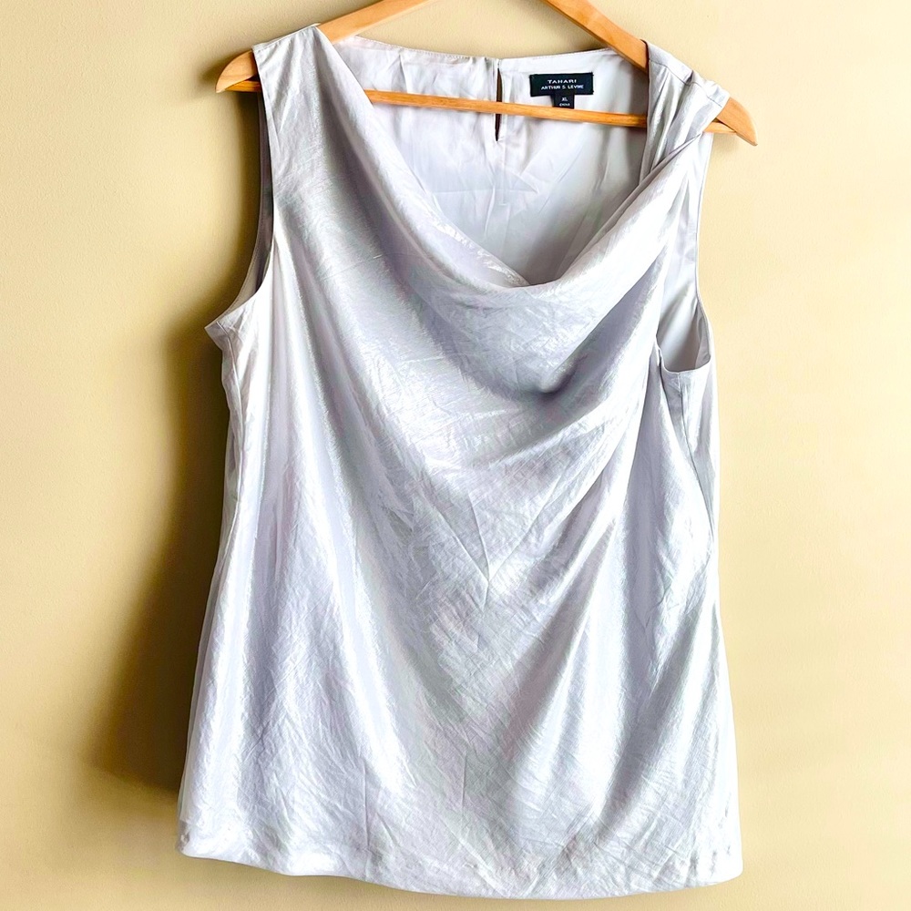 Tahiti Arthur Levine Silver Shimmer Twist Tank